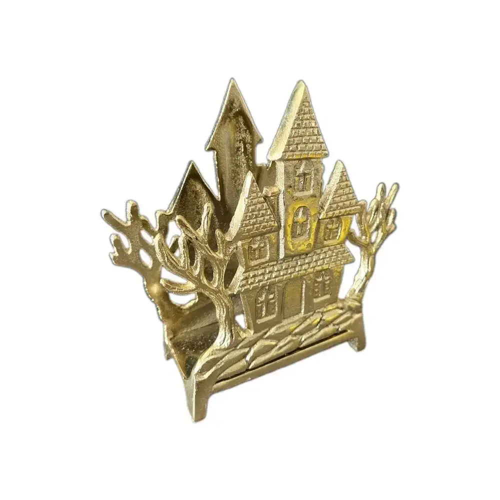 New Metal Gold Haunted House Halloween Dinning Napkin Holder Kitchen Table